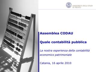 Assemblea CODAU Quale contabilità pubblica