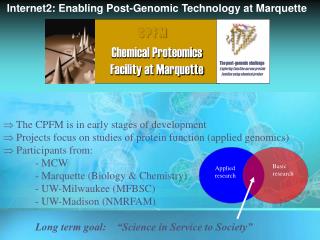 C P F M Chemical Proteomics Facility at Marquette