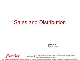 Sales and Distribution