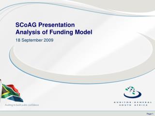 SCoAG Presentation Analysis of Funding Model