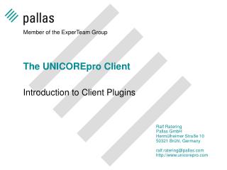 The UNICOREpro Client