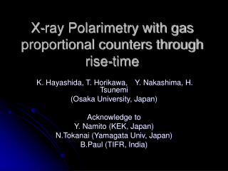 X-ray Polarimetry with gas proportional counters through rise-time