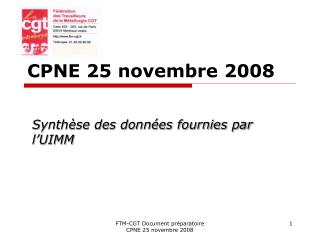 CPNE 25 novembre 2008