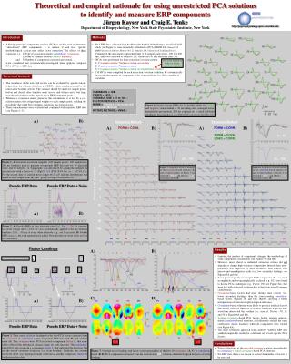 Theoretical and empiral rationale for using unrestricted PCA solutions