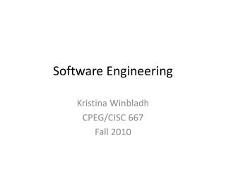 Software Engineering