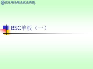 BSC 单板（一）