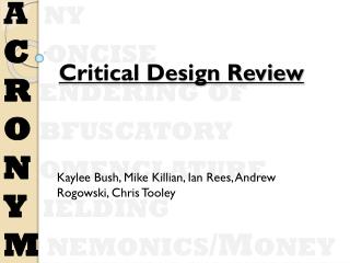 Critical Design Review