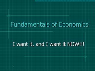 Fundamentals of Economics