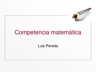 Competencia matem ática