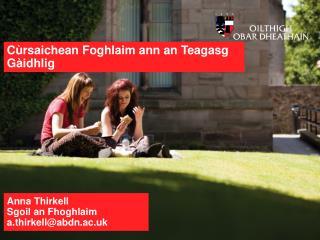 Cùrsaichean Foghlaim ann an Teagasg Gàidhlig