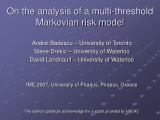 On the analysis of a multi-threshold Markovian risk model