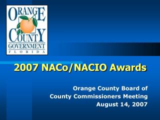 2007 NACo/NACIO Awards