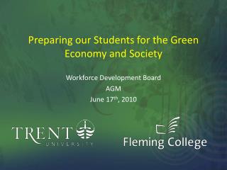 Preparing our Students for the Green Economy and Society