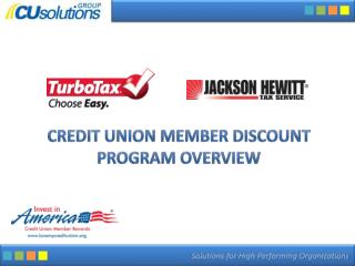 Credit Union Member Discount Program Overview