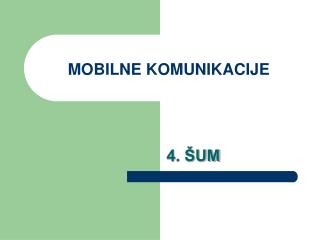 MOBILNE KOMUNIKACIJE