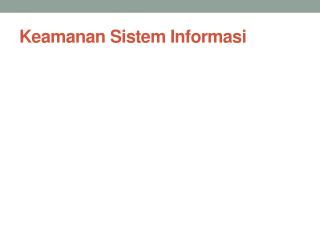 Keamanan Sistem Informasi