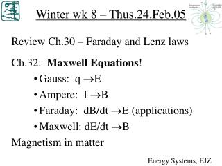 Winter wk 8 – Thus.24.Feb.05