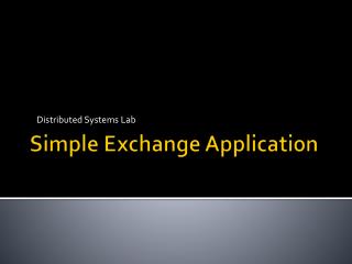 Simple Exchange Application