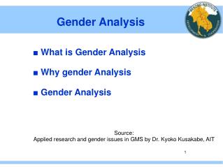Gender Analysis