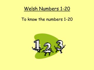Welsh Numbers 1-20