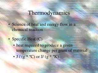 Thermodynamics