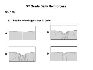 5 th Grade Daily Reinforcers TEK 5.7B