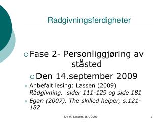 Rådgivningsferdigheter