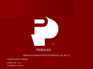 SERVICIOS ADMINISTRATIVOS PEÑOLES, S.A. DE C.V.