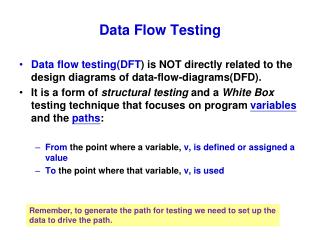 Data Flow Testing