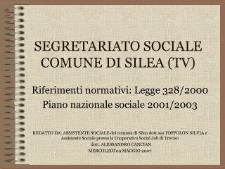 SEGRETARIATO SOCIALE COMUNE DI SILEA (TV)