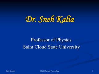 Dr. Sneh Kalia