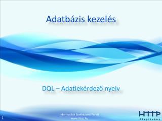 Adatbázis kezelés