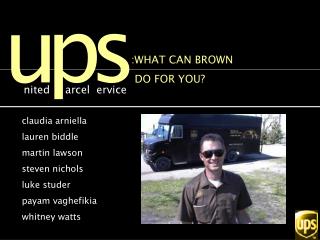 :WHAT CAN BROWN DO FOR YOU?