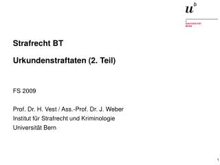 Strafrecht BT Urkundenstraftaten (2. Teil)