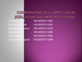Coordinating in a Supply Chain (Kerjasama dalam Rantai Pasok)