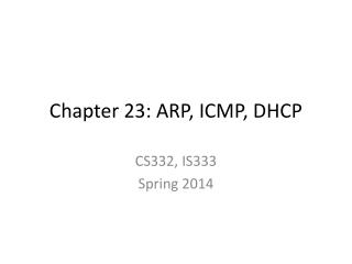 Chapter 23: ARP, ICMP, DHCP