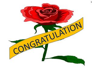 CONGRATULATION