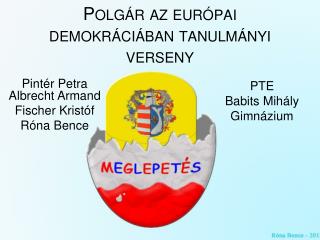 Polgár az európai demokráciában tanulmányi verseny