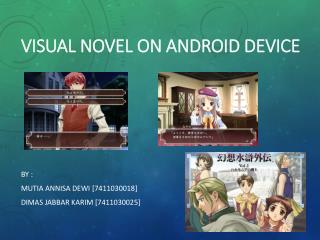 VISUAL NOVEL ON ANDROID DEVICE