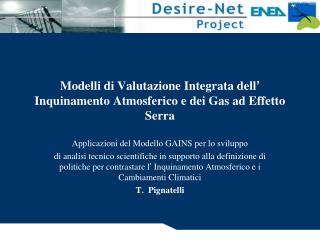 Modelli di Valutazione Integrata dell ’ Inquinamento Atmosferico e dei Gas ad Effetto Serra