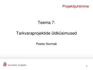 Projektijuhtimine