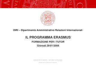 DIRI – Dipartimento Amministrativo Relazioni Internazionali