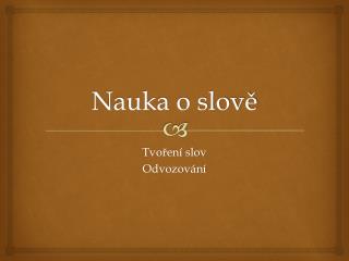 Nauka o slově