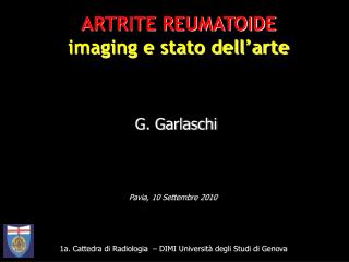 1a. Cattedra di Radiologia – DIMI Università degli Studi di Genova