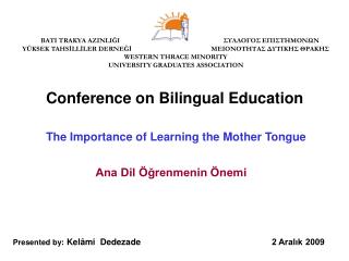 Ana Dil Öğrenmenin Önemi