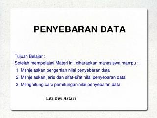 PENYEBARAN DATA