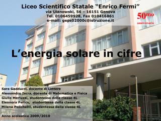 L’energia solare in cifre