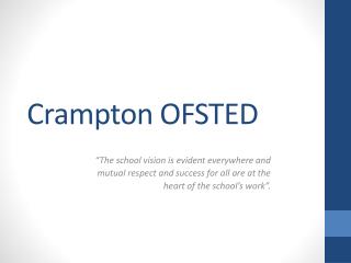 Crampton OFSTED