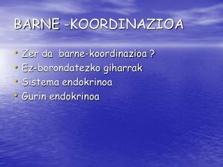 BARNE -KOORDINAZIOA