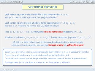 LINEARNA ALGEBRA